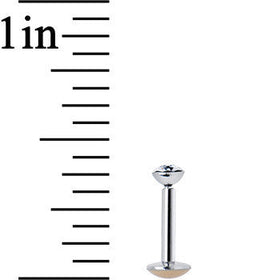 16G 1/4 Handmade Labret Created with Crystals 3mm