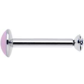 16G 5/16 Handmade Labret Created with Crystals 2.5mm