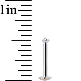 16G 3/8 Handmade Labret Created with Crystals 2.5mm