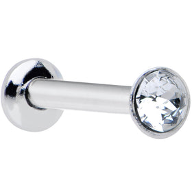 18G 1/4 Handmade Labret Created with Crystals 2.5mm