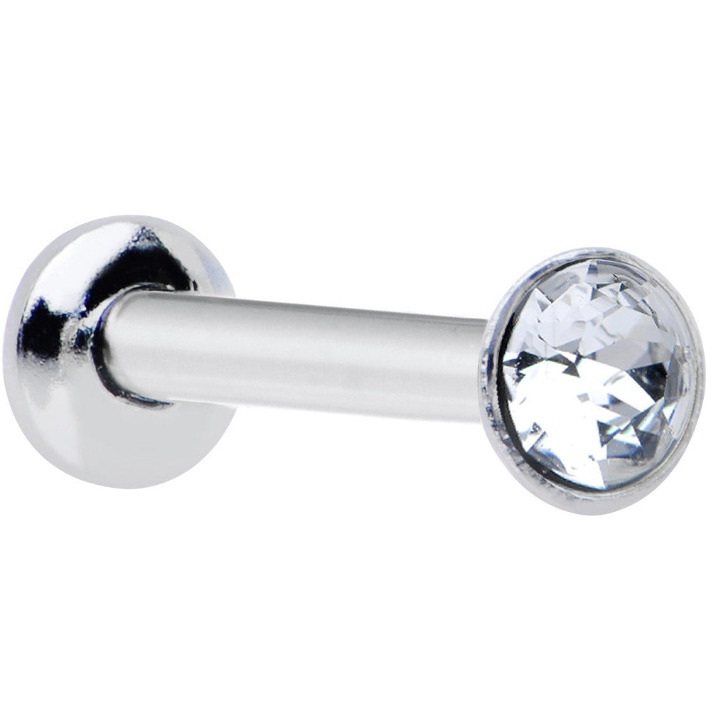 18G 1/4 Handmade Labret Created with Crystals 2.5mm