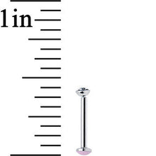 18G 5/16 Handmade Labret Created with Crystals 2.5mm