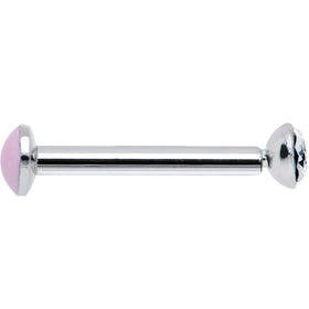 18G 5/16 Handmade Labret Created with Crystals 2.5mm