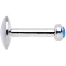 1/4 Steel 2.5mm Synthetic Blue Opal Internal Thread Tragus Earring