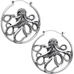 Octopus Tunnel Plug Hoop Hanger Earring Set