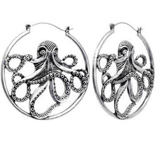 Octopus Tunnel Plug Hoop Hanger Earring Set