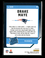 2024 Donruss Optic Blue Hyper Drake Maye #229