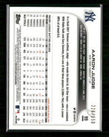 2022 Topps Chrome Magenta Speckle Refractor Aaron Judge #/350 #99