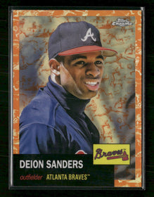 2022 Topps Chrome Platinum Toile White/Orange Refractor Deion Sanders #/25 #217
