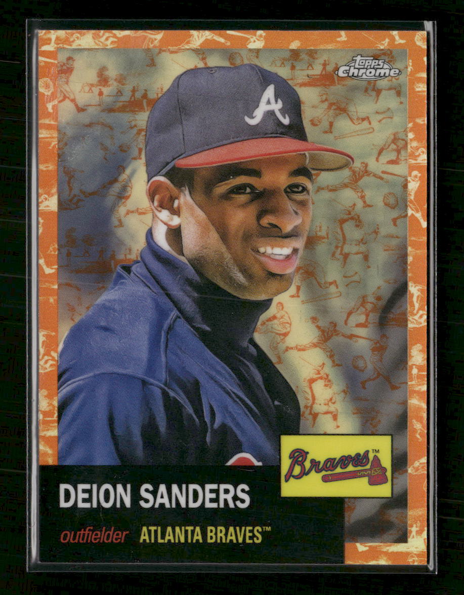 2022 Topps Chrome Platinum Toile White/Orange Refractor Deion Sanders #/25 #217