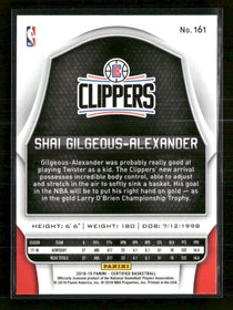 2018-19 Panini Certified Shai Gilgeous-Alexander Rookie #161