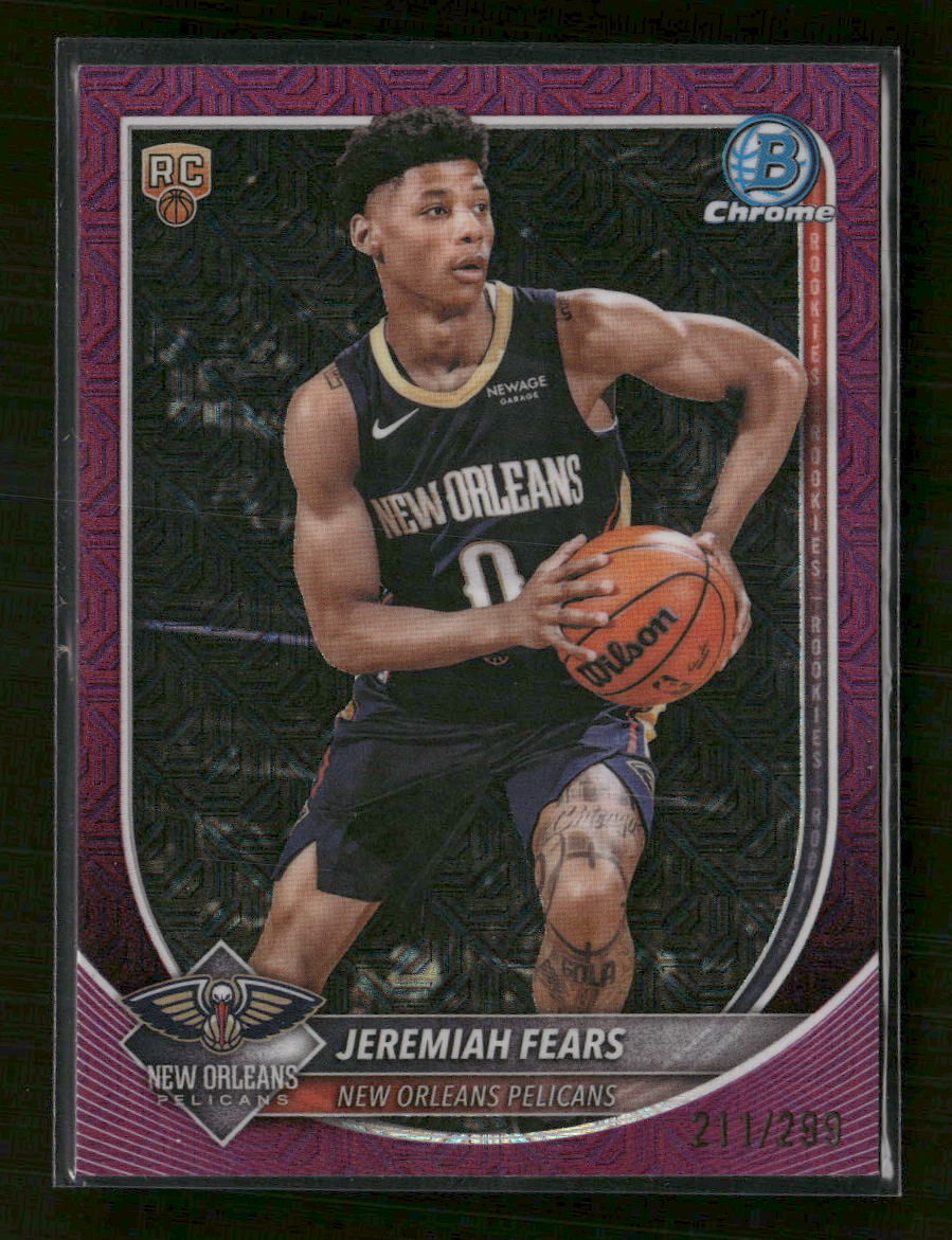 2025-26 Bowman Chrome Fuchsia Mojo Refractor Jeremiah Fears #/299 #BCV-7