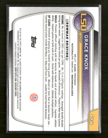 2025-26 Bowman Chrome Green Geometric Refractor Grace Knox /99 BCP-48