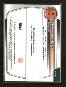 2025-26 Bowman Chrome Prospect Auto Reptilian Green Kiyan Anthony /99 CPA-KA