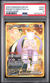 2025 Pokemon Dri En-Destined Rivals Hyper Rare Rocket'S Mewtwo Ex 9 PSA #240