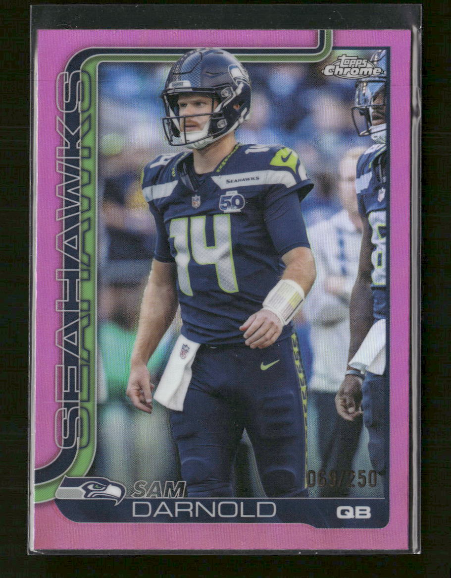 2025 Topps Chrome Pink Refractor Sam Darnold #/250 #275