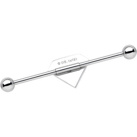 Licensed Stainless Steel Yellow Superman Logo Industrial Barbell 35mm