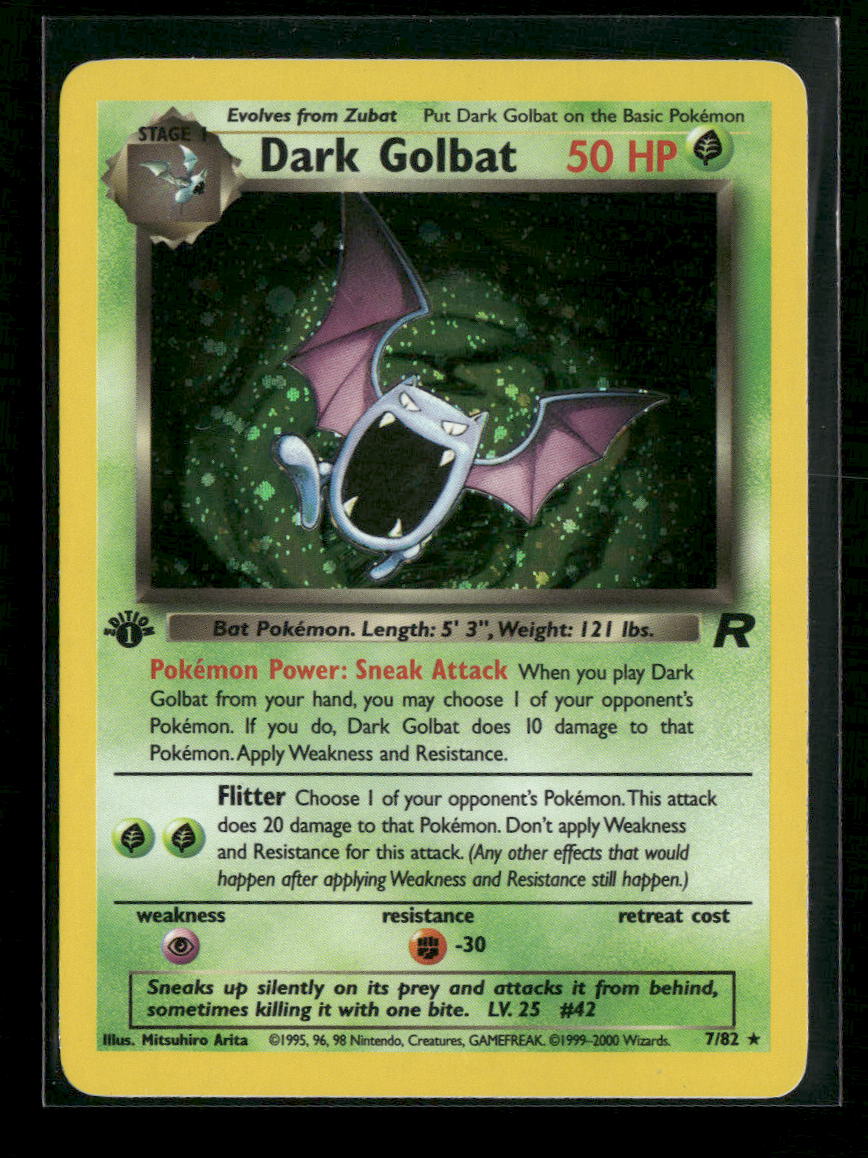 Team Rocket Dark Golbat (7) 1st Edition #07/82