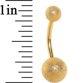Gold Anodized Sandblasted Belly Ring