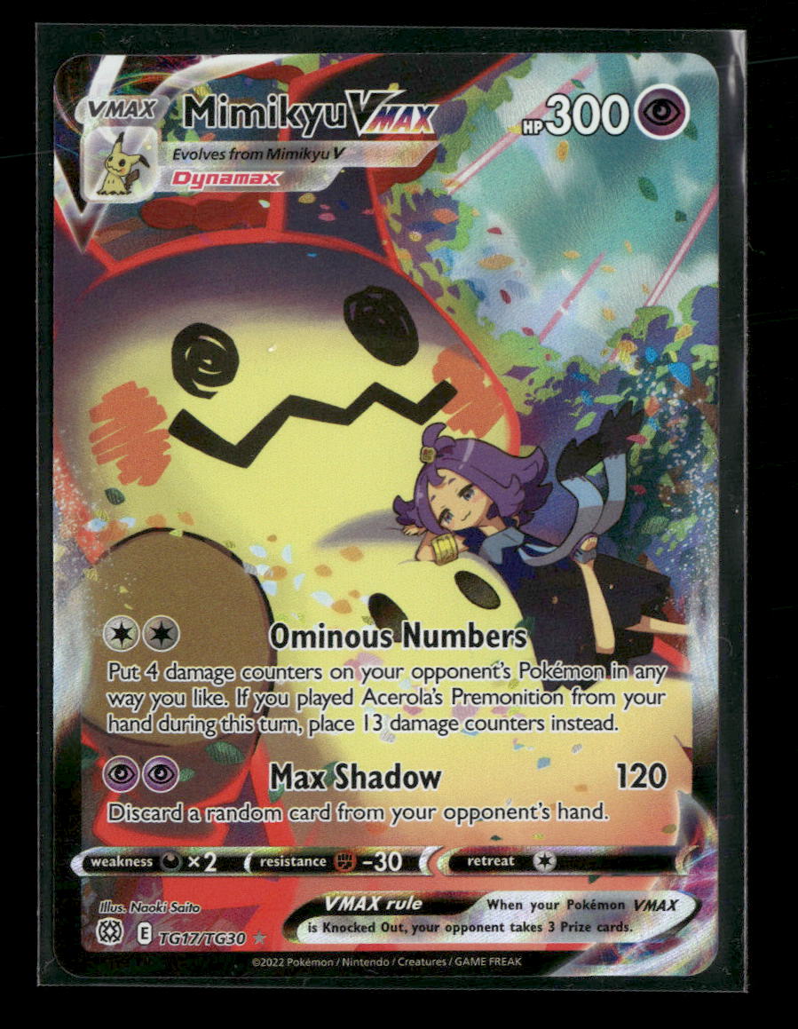 SWSH09: Brilliant Stars Trainer Gallery Mimikyu VMAX #TG17/TG30