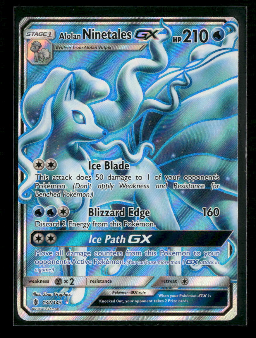 SM - Guardians Rising Alolan Ninetales GX (Full Art) #132/145