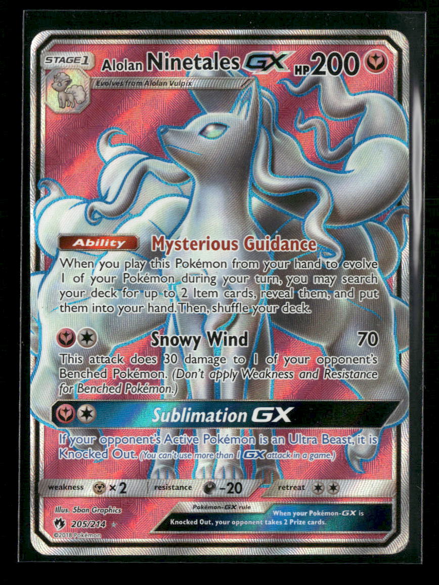 SM - Lost Thunder Alolan Ninetales GX (Full Art) #205/214
