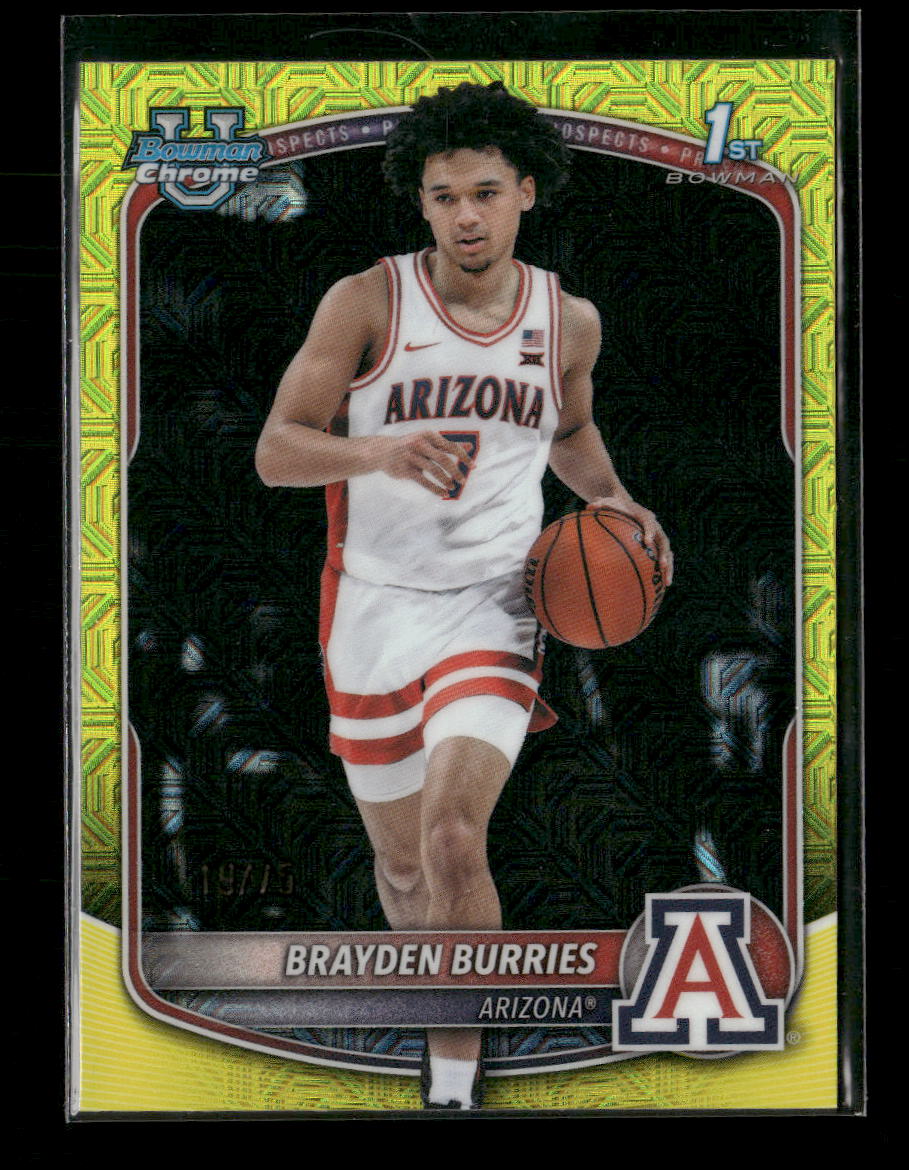 2025-26 Bowman Chrome Yellow Mojo Refractor Brayden Burries #/75 #BCP-51