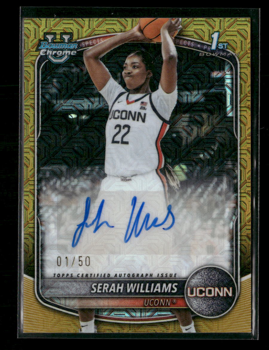 2025-26 Bowman Chrome Auto Gold Refractor Serah Williams #/50 Auto #CPA-SW