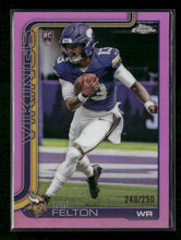 2025 Topps Chrome Pink Refractor Tai Felton Rookie #/250 #395