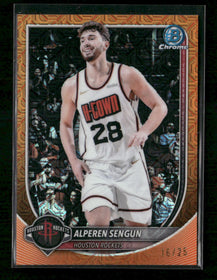 2025-26 Bowman Chrome Orange Mojo Refractor Alperen Sengun #/25 #BCV-133