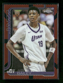 2025-26 Topps Chrome Basketball Refractor Ace Bailey Rookie #255