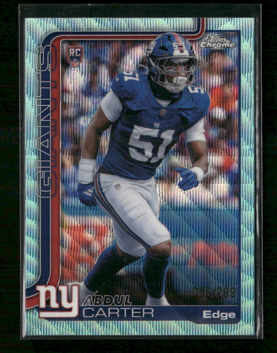 2025 Topps Chrome Teal Wave Refractor Abdul Carter Rookie #/299 #350