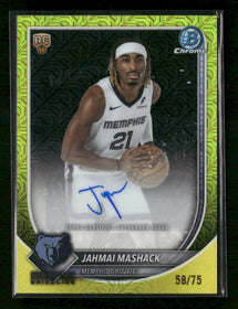2025-26 Bowman Chrome Auto Yellow Refractor Jahmai Mashack #/75 Auto #BCA-JM