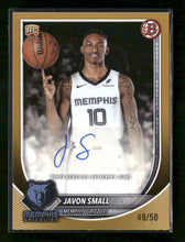 2025-26 Bowman Rookie and Veteran Auto Gold Border Javon Small #/50 Auto #RVA-JS