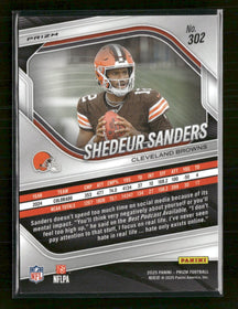 2025 Panini Prizm Green Flash Shedeur Sanders #302