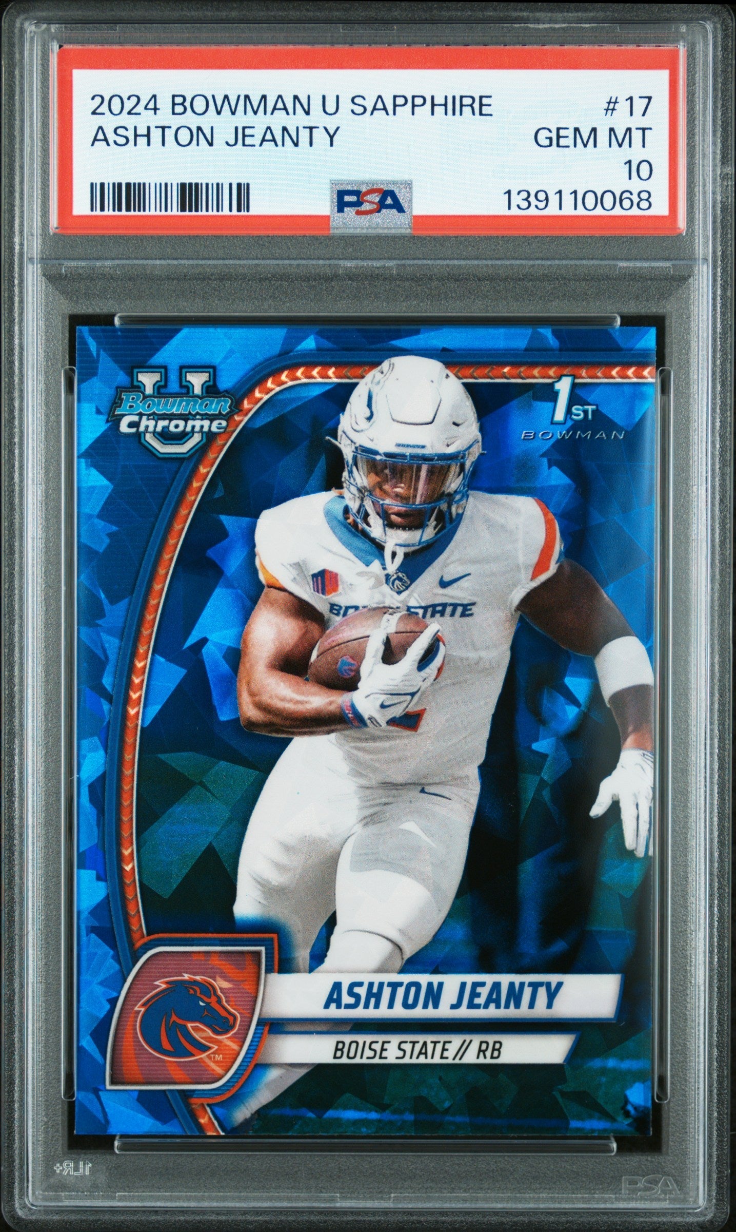2024 Bowman University Chrome Sapphire Ashton Jeanty 10 PSA #17