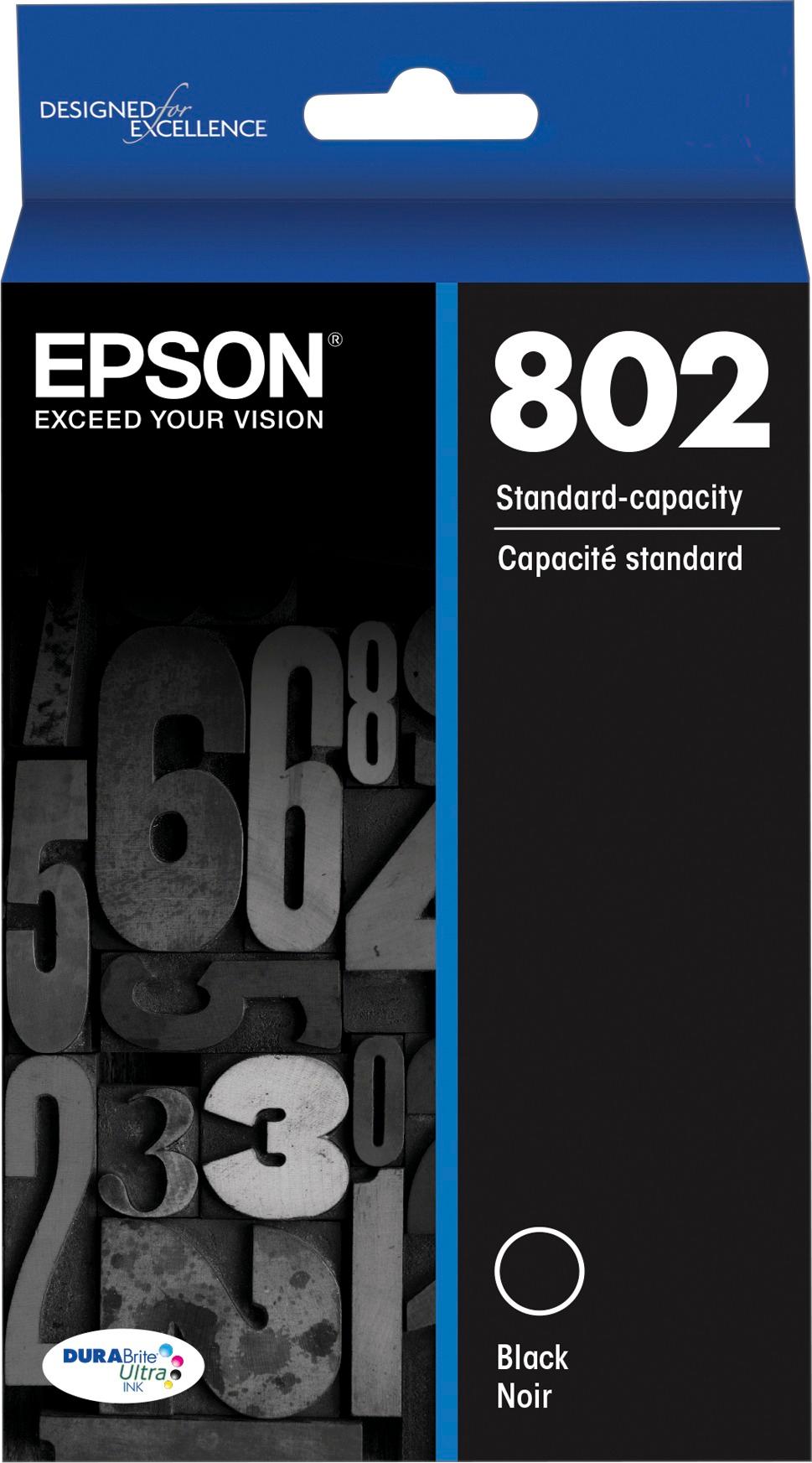 New, Pre-Owned - Epson 802 Black Standard Yield Ink Cartridge