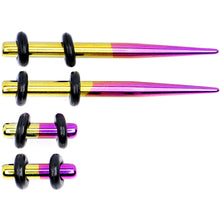 8G Yellow and Purple Titanium IP Steel Taper Plug Set