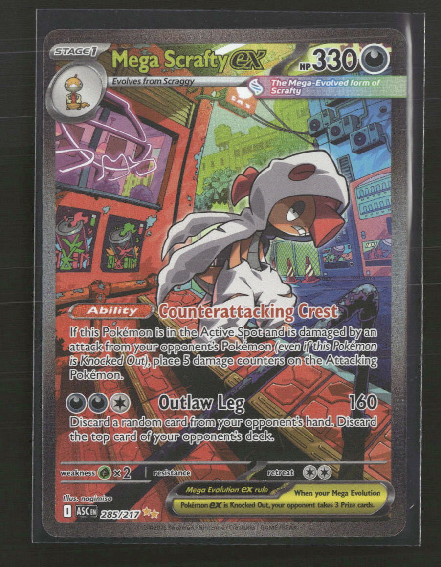 ME: Ascended Heroes Mega Scrafty ex #285/217