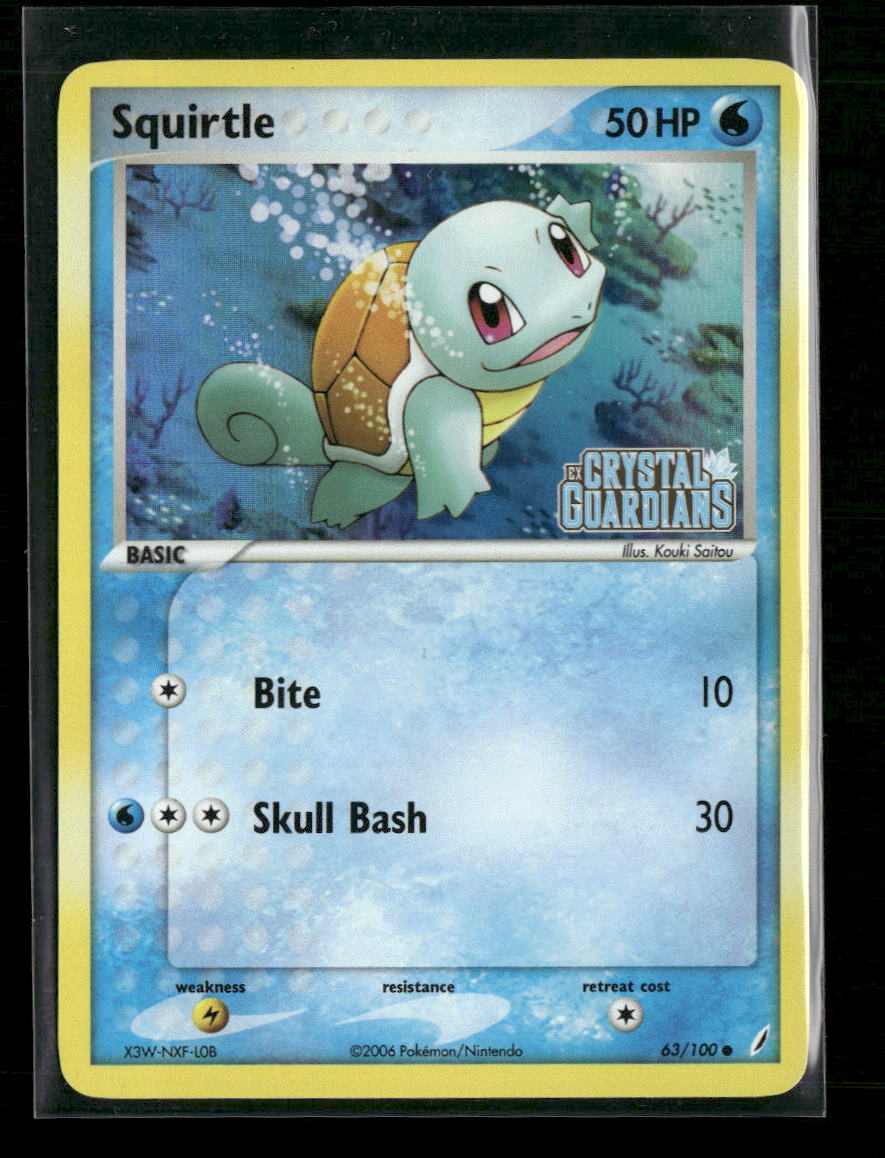 Crystal Guardians Squirtle Reverse Holofoil #63/100