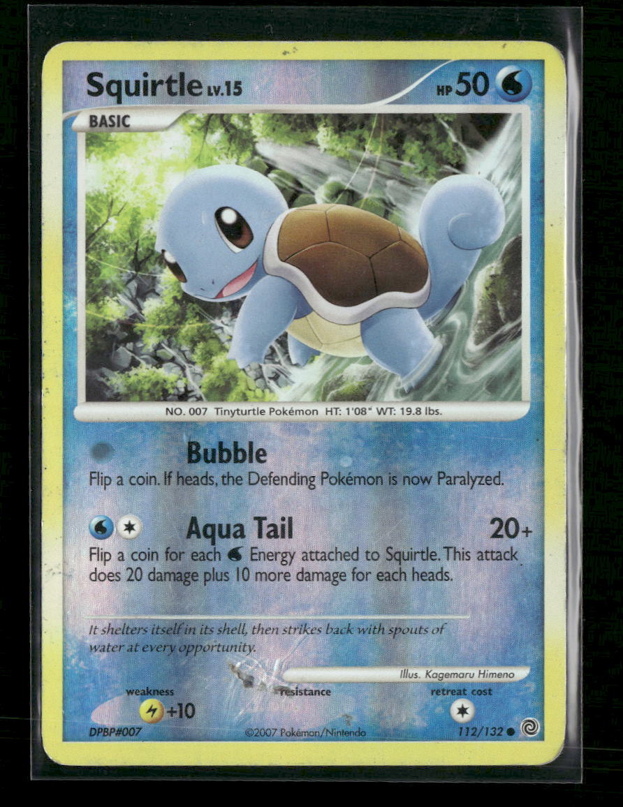 Secret Wonders Squirtle Reverse Holofoil #112/132 *Damaged*