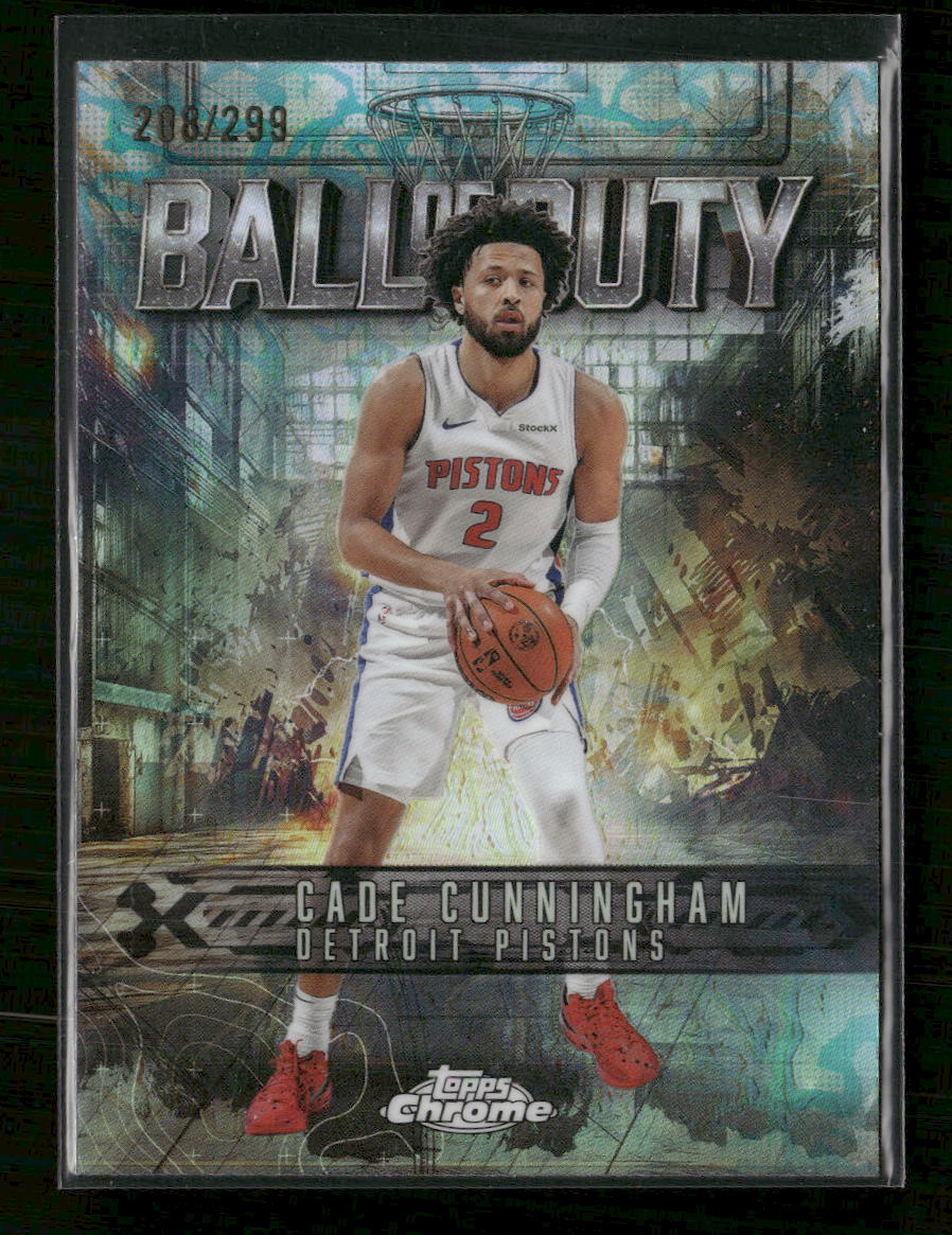 2025-26 Topps Chrome Ball of Duty Teal Refractor Cade Cunningham #/299 #BD-11