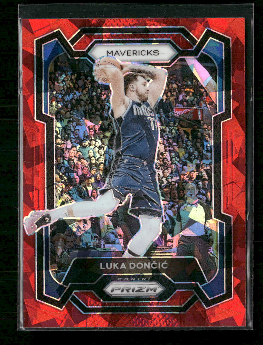 2023-24 Panini Prizm Prizms Red Ice Luka Doncic #110