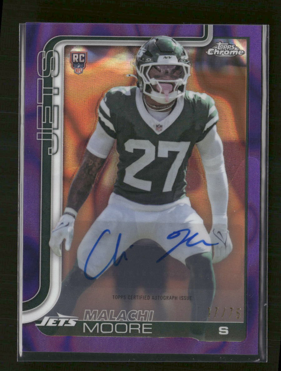2025 Topps Chrome R. R. Auto Purple Lava Refractor Malachi Moore #/75 #RRA-MM