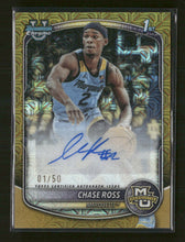 2025-26 Topps Bowman Chrome Auto Chase Ross 1st Gold Mojo #CPA-CR #/50