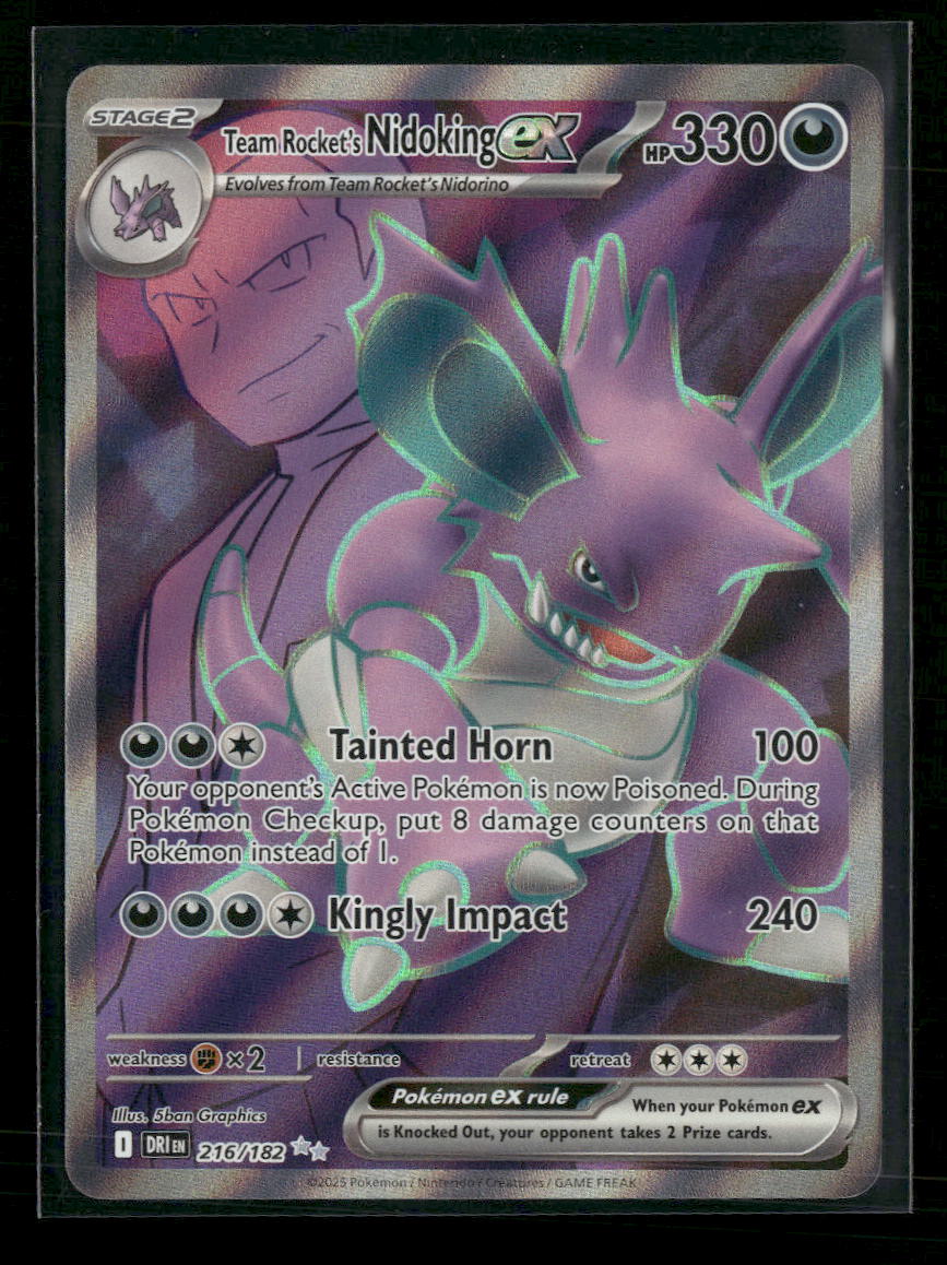 SV10: Destined Rivals Team Rocket's Nidoking ex #216/182
