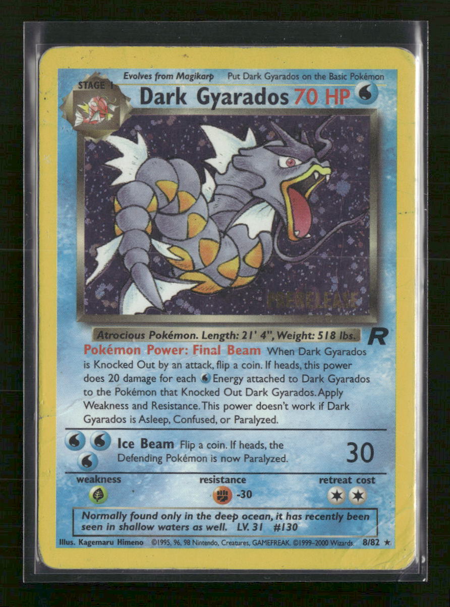 WoTC Promo Dark Gyarados (Prerelease) #08/82 *Damaged*