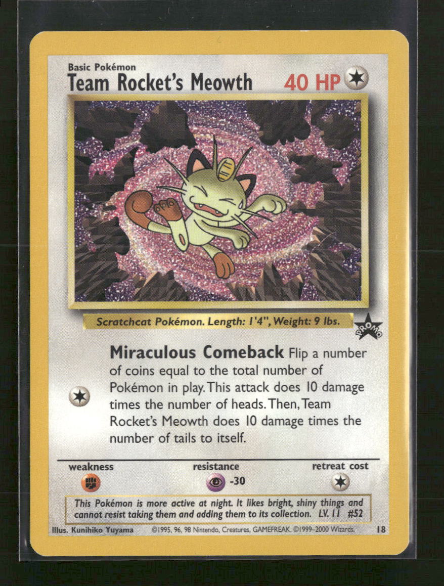 WoTC Promo Team Rocket's Meowth #18/53