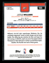 2025-26 Topps Chrome Yellow Basketball Refractor Jaylin Williams #/275 #105