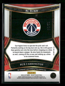 2024-25 Panini Select Rookie Auto Tie-Dye Prizms Bub Carrington #/25 #RS-BUB